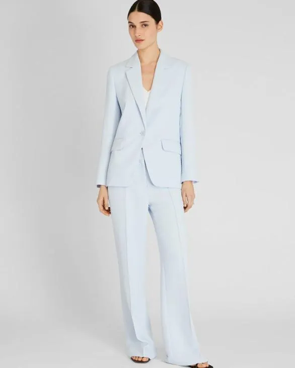 Club Monaco Blazers and Suiting Relaxed SingleBreasted Crepe Blazer Sky Light 8211 Women