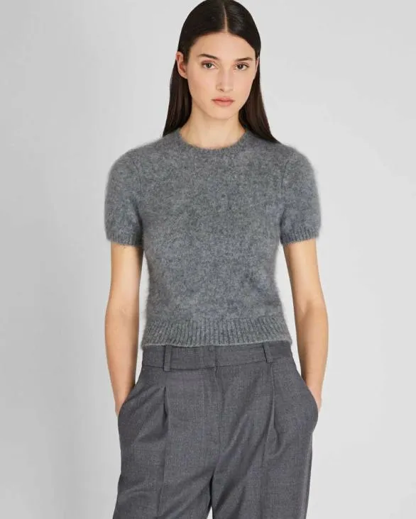 Club Monaco Cashmere Brushed Cashmere ShortSleeve Sweater Medium Heather Grey 8211 Women Club Monaco Cashmere Brushed Cashmere ShortSleeve Sweater Medium Heather Grey 8211 Women