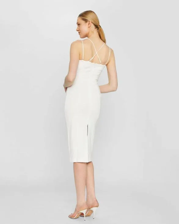 Club Monaco Dresses and Jumpsuits Front Twist Midi Dress White 8211 Women