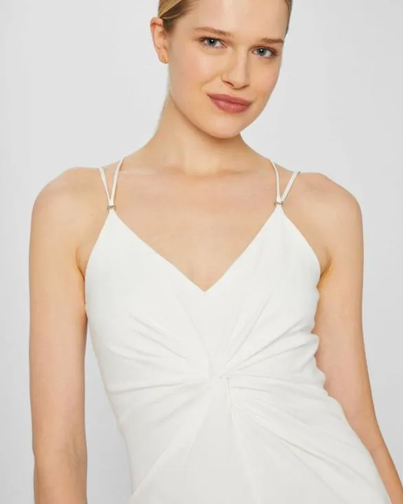 Club Monaco Dresses and Jumpsuits Front Twist Midi Dress White 8211 Women