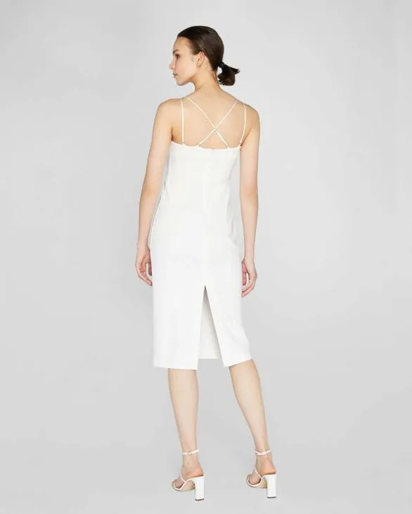 Club Monaco Dresses and Jumpsuits Front Twist Midi Dress White 8211 Women