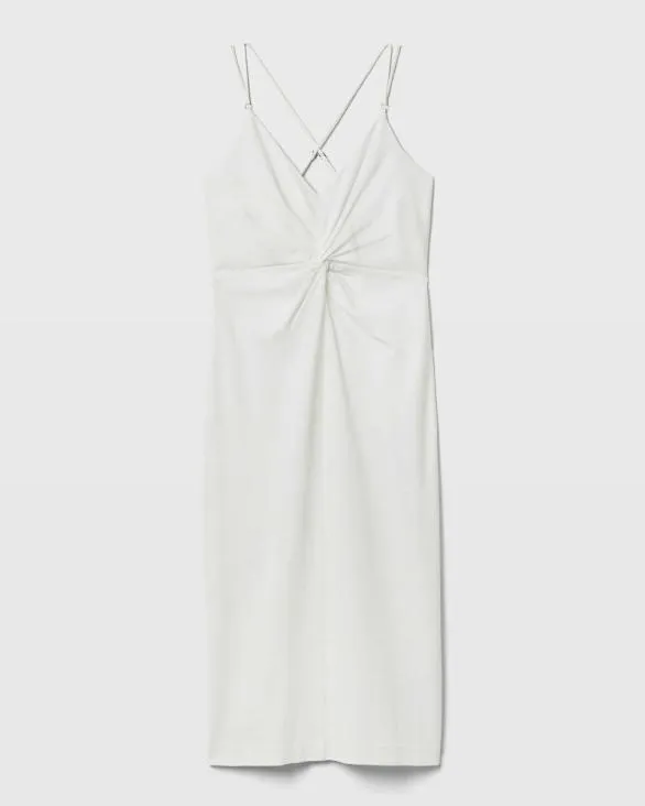 Club Monaco Dresses and Jumpsuits Front Twist Midi Dress White 8211 Women