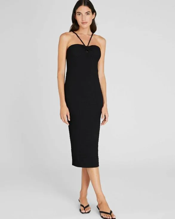 Club Monaco Dresses and Jumpsuits Mock Smock Midi Dress Black 8211 Women