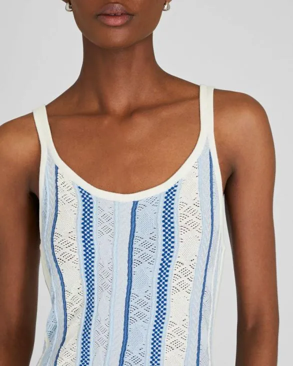 Club Monaco Dresses and Jumpsuits MultiStitch Stripe Dress Blue Stripe 8211 Women