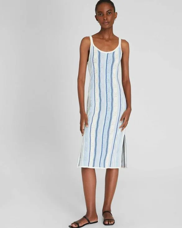 Club Monaco Dresses and Jumpsuits MultiStitch Stripe Dress Blue Stripe 8211 Women