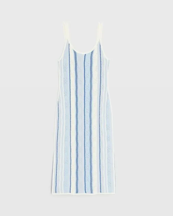 Club Monaco Dresses and Jumpsuits MultiStitch Stripe Dress Blue Stripe 8211 Women