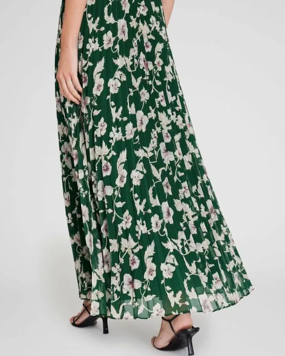 Club Monaco Dresses and Jumpsuits Pleated Occasion Maxi Dress Green Base 8211 Women