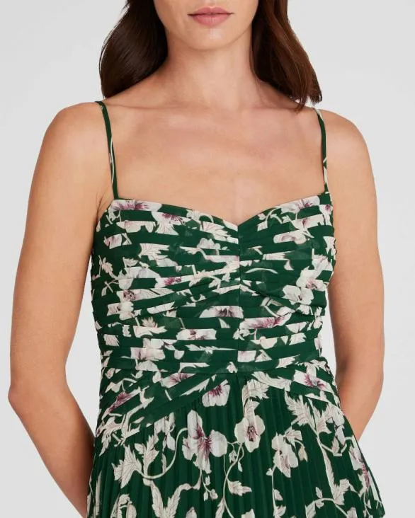 Club Monaco Dresses and Jumpsuits Pleated Occasion Maxi Dress Green Base 8211 Women