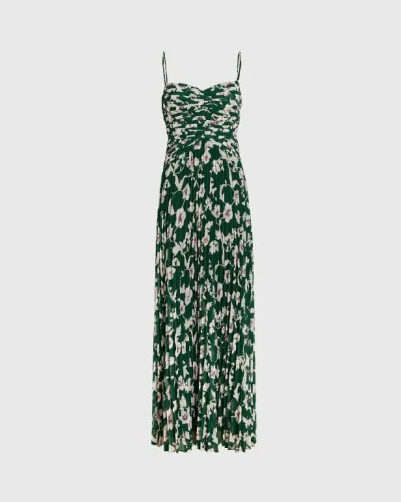 Club Monaco Dresses and Jumpsuits Pleated Occasion Maxi Dress Green Base 8211 Women