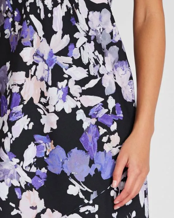 Club Monaco Dresses and Jumpsuits Strapless Printed Maxi Dress Purple Mix 8211 Women