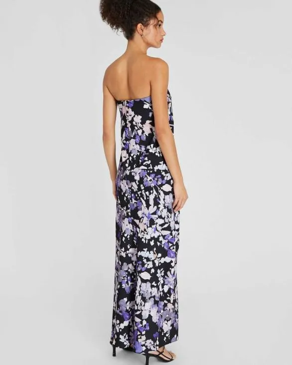 Club Monaco Dresses and Jumpsuits Strapless Printed Maxi Dress Purple Mix 8211 Women