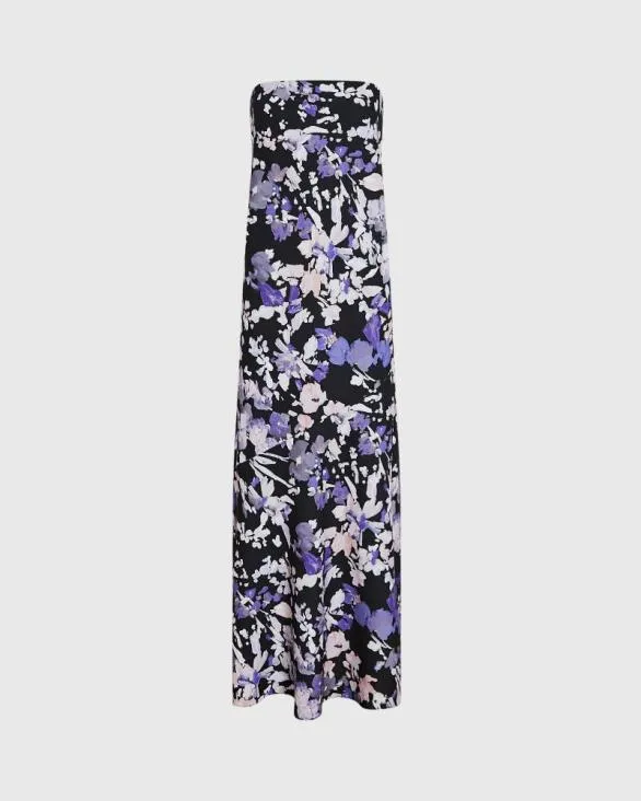 Club Monaco Dresses and Jumpsuits Strapless Printed Maxi Dress Purple Mix 8211 Women