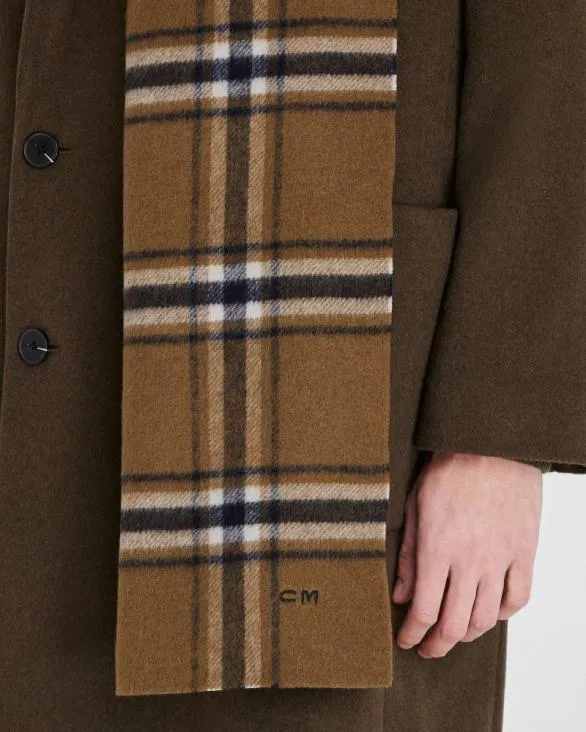 Club Monaco Hats Scarves and Gloves DoubleFaced Plaid Scarf Tan Mix 8211 Men