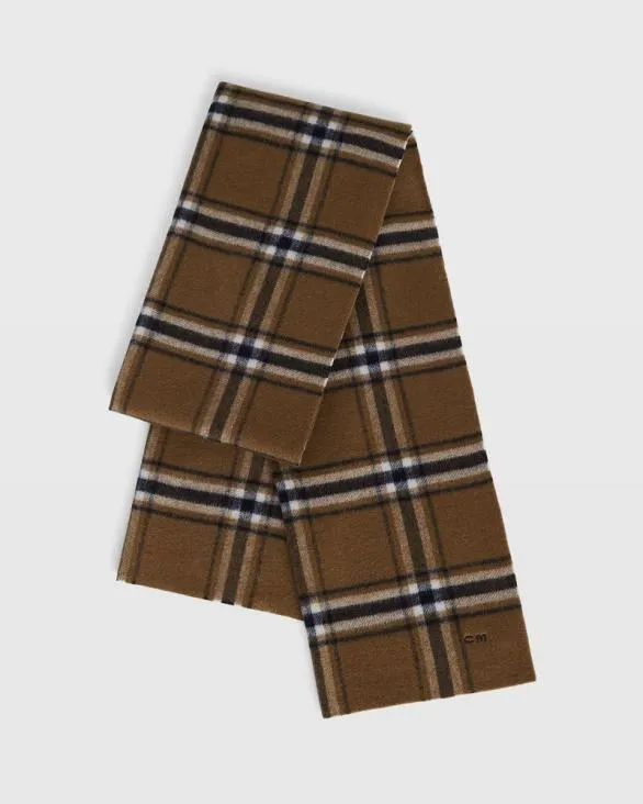 Club Monaco Hats Scarves and Gloves DoubleFaced Plaid Scarf Tan Mix 8211 Men