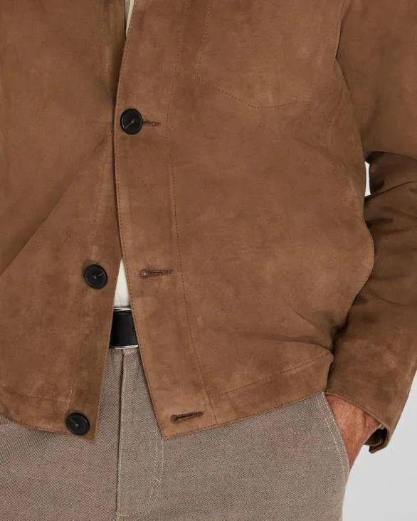 Club Monaco Jackets and Coats Lightweight Suede Jacket Oak 8211 Men