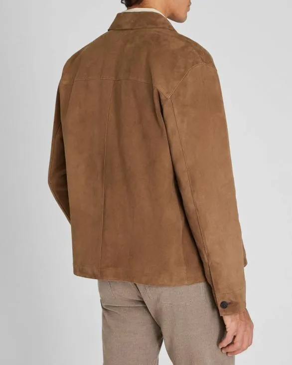 Club Monaco Jackets and Coats Lightweight Suede Jacket Oak 8211 Men