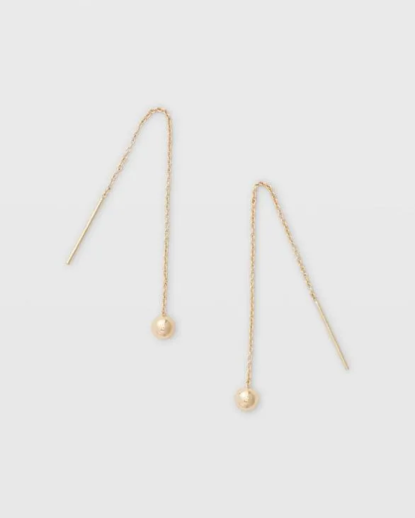 Club Monaco Jewelry Tiny Ball Threader Gold 8211 Women