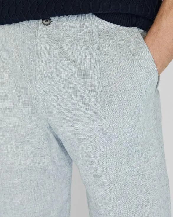 Club Monaco Pants Linen Elasticated Trouser Medium Blue 8211 Men