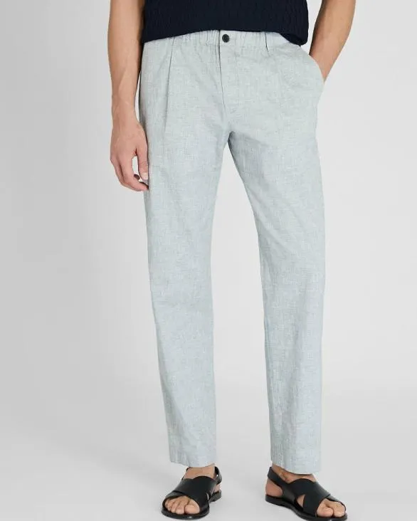Club Monaco Pants Linen Elasticated Trouser Medium Blue 8211 Men