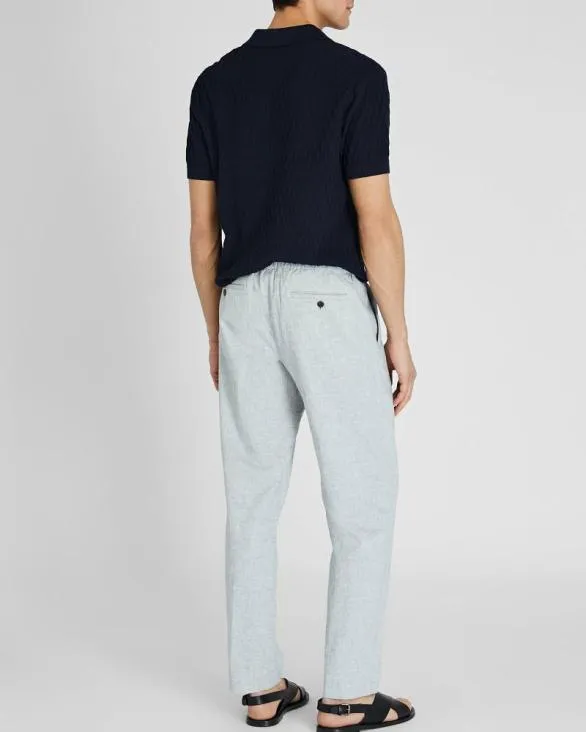 Club Monaco Pants Linen Elasticated Trouser Medium Blue 8211 Men