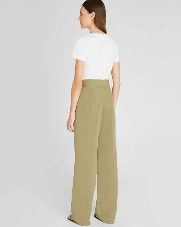 Club Monaco Pants Pleated Lightweight Trouser Thyme 8211 Women