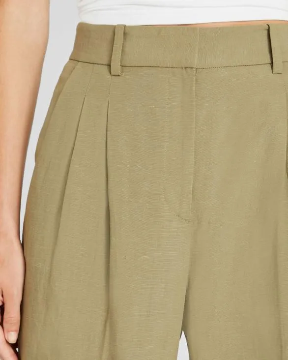 Club Monaco Pants Pleated Lightweight Trouser Thyme 8211 Women
