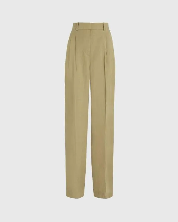 Club Monaco Pants Pleated Lightweight Trouser Thyme 8211 Women