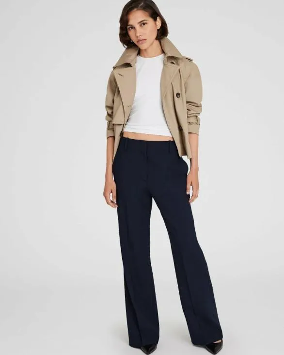 Club Monaco Pants Relaxed Flare Borrem Pant Navy 8211 Women