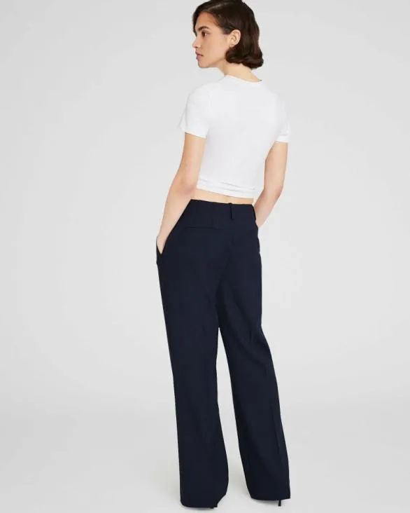 Club Monaco Pants Relaxed Flare Borrem Pant Navy 8211 Women