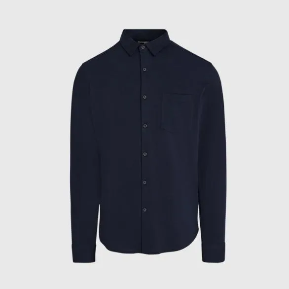 Club Monaco Shirts LongSleeve Knit Shirt Navy 8211 Men