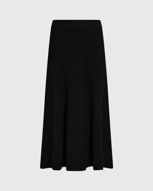 Club Monaco Skirts Rib Knit Flounce Skirt Black 8211 Women