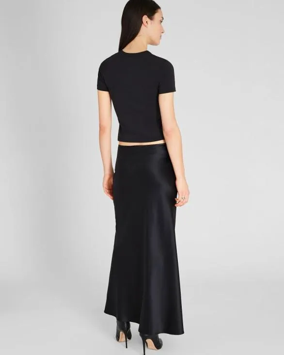 Club Monaco Skirts Silk Charmeuse Maxi Skirt Black 8211 Women