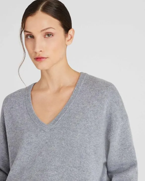 Club Monaco Sweaters Cashmere VNeck Sweater Medium Heather Grey 8211 Women