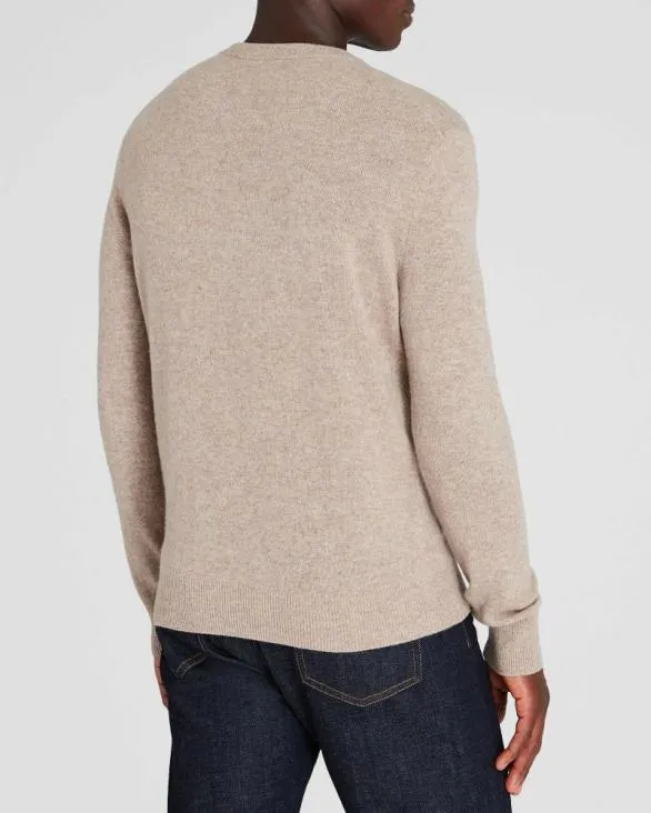 Club Monaco Sweaters Lightweight Cashmere Crewneck Oatmeal Heather 8211 Men