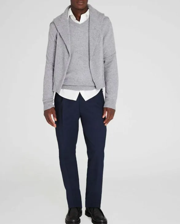 Club Monaco Sweaters Lightweight Cashmere VNeck Sweater Heather Grey 8211 Men
