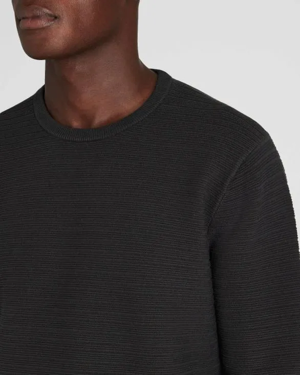Club Monaco Sweaters Links Stripe Crewneck Black Charcoal 8211 Men