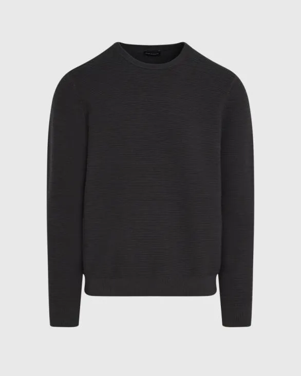 Club Monaco Sweaters Links Stripe Crewneck Black Charcoal 8211 Men