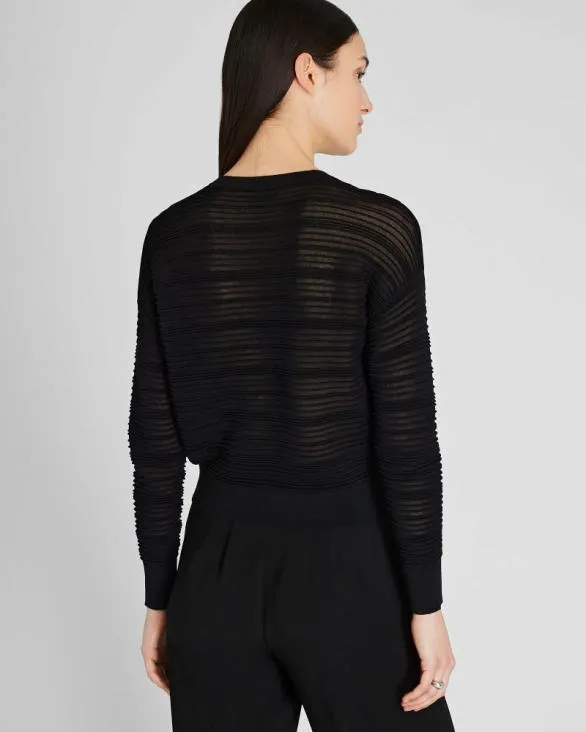 Club Monaco Sweaters Sheer Ottoman Sweater Black 8211 Women