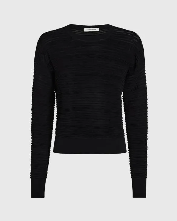 Club Monaco Sweaters Sheer Ottoman Sweater Black 8211 Women