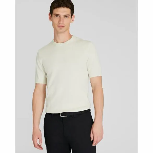 Club Monaco Sweaters Short Sleeve Micro Boucl Crew Off White 8211 Men