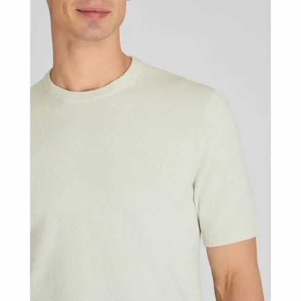 Club Monaco Sweaters Short Sleeve Micro Boucl Crew Off White 8211 Men