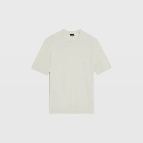 Club Monaco Sweaters Short Sleeve Micro Boucl Crew Off White 8211 Men