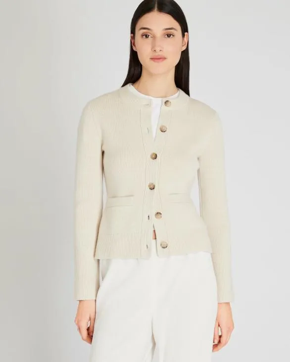 Club Monaco Sweaters WoolCashmere Blend Milano Stitch Cardigan Warm Sand 8211 Women
