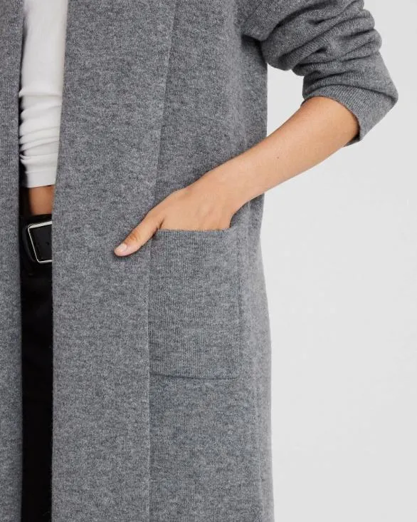 Club Monaco Sweaters Wool Cashmere Wrap Cardigan Charcoal 8211 Women