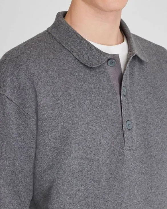 Club Monaco Sweatshirts and Lounge Cotton Sweatshirt Polo Charcoal 8211 Men