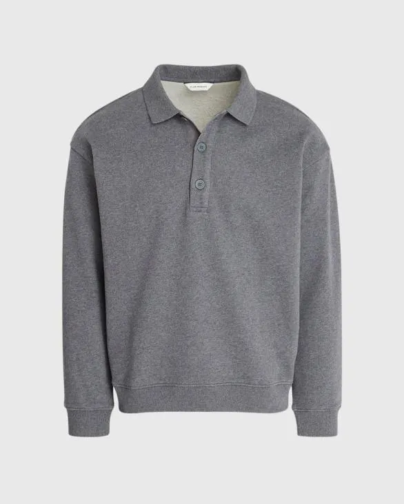 Club Monaco Sweatshirts and Lounge Cotton Sweatshirt Polo Charcoal 8211 Men