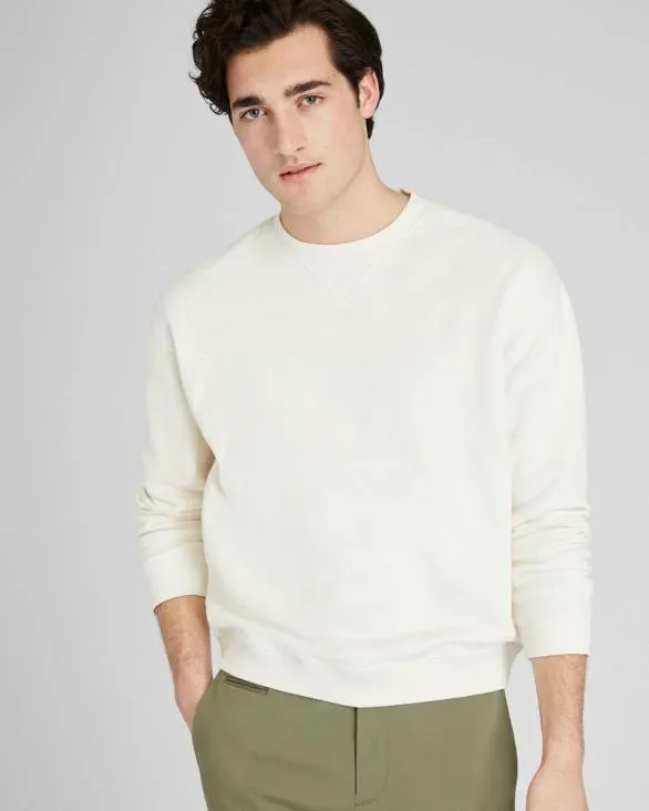 Club Monaco Sweatshirts and Lounge Relaxed Crew Sweatshirt Cream 8211 Men