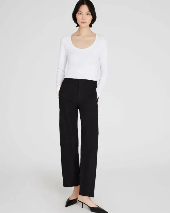 Club Monaco Tees Bowee LongSleeve Scoop Neck Tee White 8211 Women