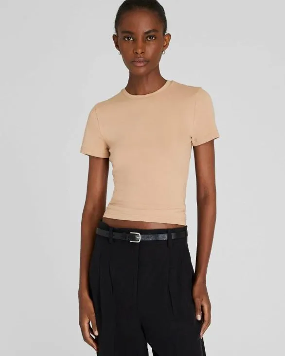 Club Monaco Tees Contour Tee Beige 8211 Women
