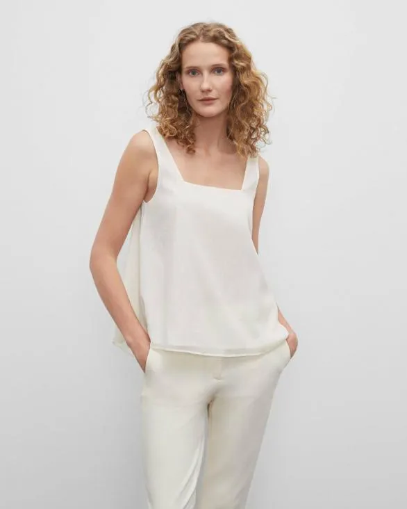 Club Monaco Tops Ruched Back Tank White 8211 Women